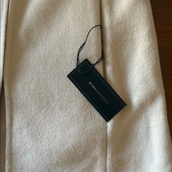 BCBGMaxAzria Cream Zip-Up Long Vest Coat - Picture 3 of 5